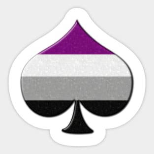 Large Ace Symbol in Asexual Pride Flag Colors Sticker